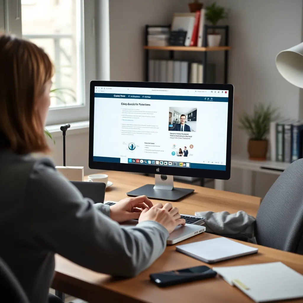 Berufstätige Person lernt flexibel am Laptop von zu Hause aus